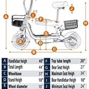 Soumye 48V 500W 13AH Folding Electric Scooters E-Scooter 10" Fat Tire Lithium-ion Battery