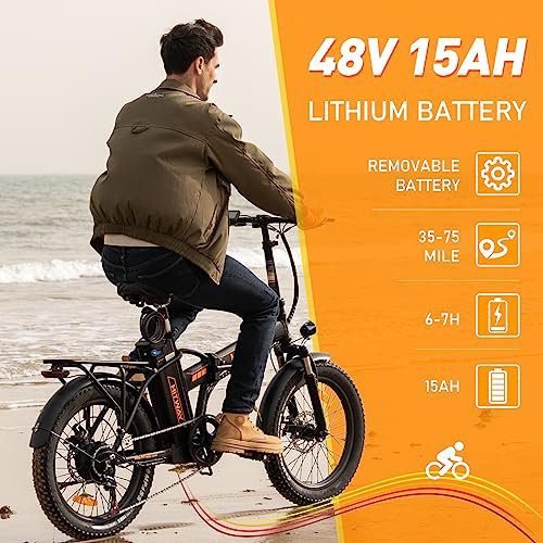 HITWAY Electric Bike for Adults, 20" x 4.0 Fat Tire with 750W Motor