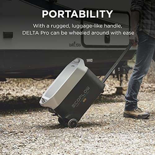 EF ECOFLOW 120V Home Battery Backup: 3600Wh Portable Power Station DELTA Pro with Transfer Switch+Adapter Cord