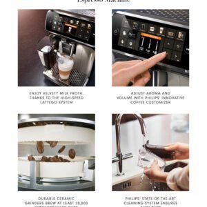 (OPEN BOX)  | Philips Saeco 5400 Superautomatic Espresso Machine LatteGo Silver  EP5447/94